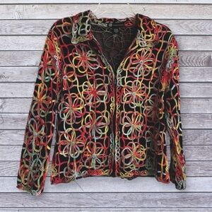 Casual Studio sheer zip up jacket large